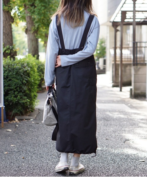 GUNG HO（ガンホー）の「GUNG HO / ガンホー SUSPENDER SKIRT サスペンダースカート（スカート・レディース・ブラック/オレンジ/オリーブ・ONE SIZE）」の8枚目の写真