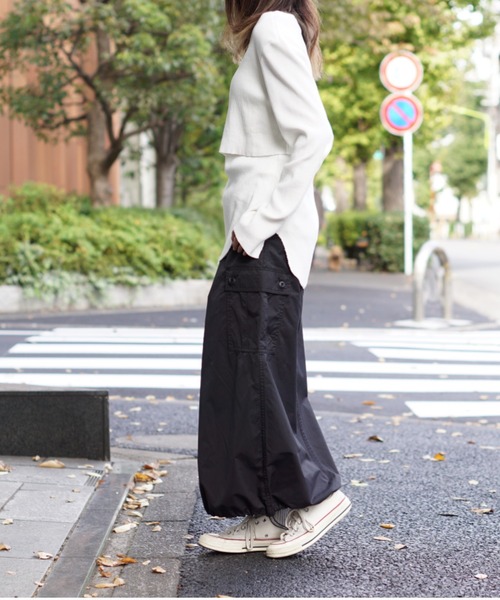 GUNG HO（ガンホー）の「GUNG HO / ガンホー SUSPENDER SKIRT サスペンダースカート（スカート・レディース・ブラック/オレンジ/オリーブ・ONE SIZE）」の10枚目の写真