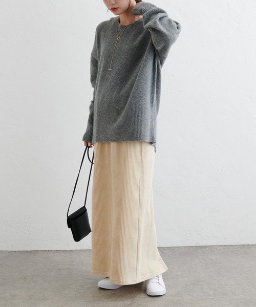 PUAL CE CIN（ピュアルセシン）の「カットソーコールスカート（スカート・レディース・ブラック/アイボリー/ライトグレー・FREE）」の17枚目の写真