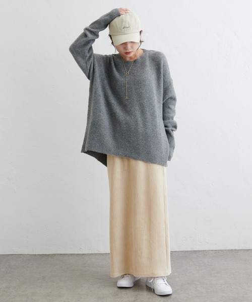 PUAL CE CIN（ピュアルセシン）の「カットソーコールスカート（スカート・レディース・ブラック/アイボリー/ライトグレー・FREE）」の11枚目の写真