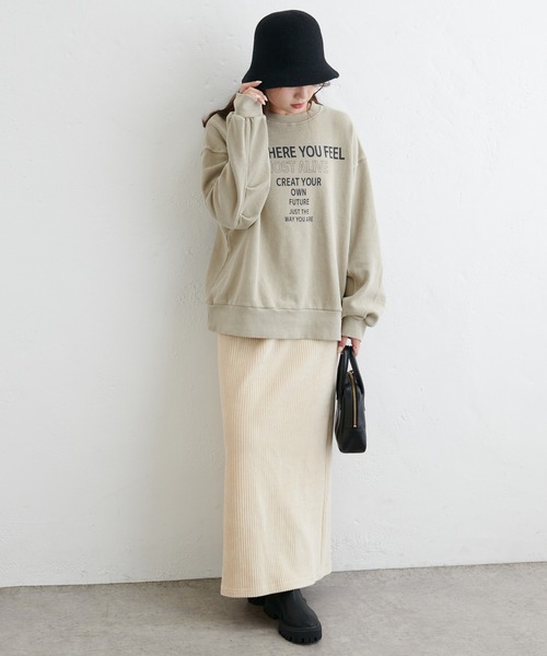 PUAL CE CIN（ピュアルセシン）の「カットソーコールスカート（スカート・レディース・ブラック/アイボリー/ライトグレー・FREE）」の14枚目の写真