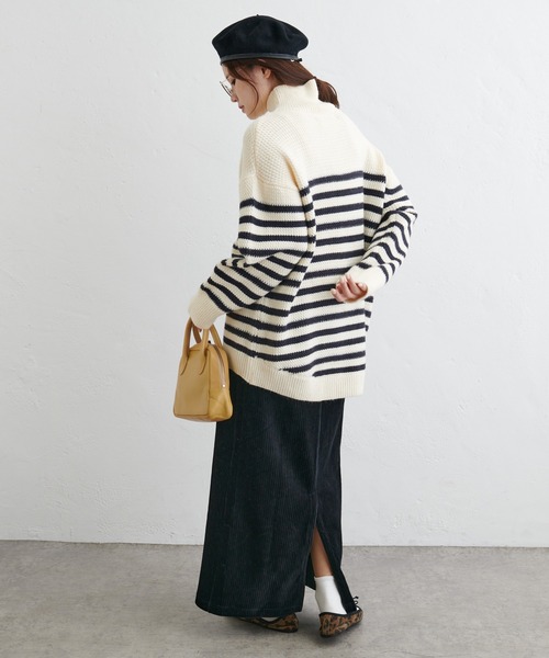 PUAL CE CIN（ピュアルセシン）の「カットソーコールスカート（スカート・レディース・ブラック/アイボリー/ライトグレー・FREE）」の9枚目の写真