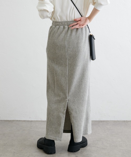 PUAL CE CIN（ピュアルセシン）の「カットソーコールスカート（スカート・レディース・ブラック/アイボリー/ライトグレー・FREE）」の8枚目の写真