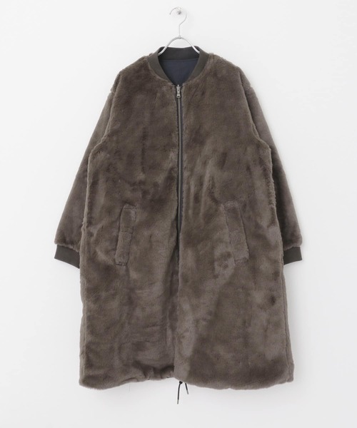 LE GLAZIK（ルグラジック）の「Le GLAZIK　リバーシブルエコファージップコート（MA-1・レディース・ダークブラウン/ライトブラウン・36）」の8枚目の写真