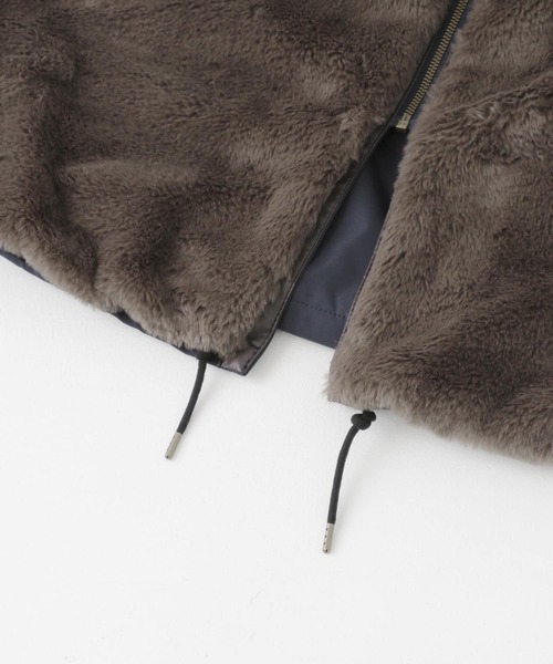 LE GLAZIK（ルグラジック）の「Le GLAZIK　リバーシブルエコファージップコート（MA-1・レディース・ダークブラウン/ライトブラウン・36）」の11枚目の写真