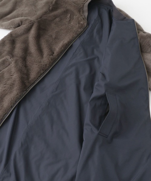 LE GLAZIK（ルグラジック）の「Le GLAZIK　リバーシブルエコファージップコート（MA-1・レディース・ダークブラウン/ライトブラウン・36）」の3枚目の写真