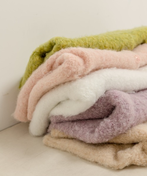 OLIVE des OLIVE（オリーブデオリーブ）の「【WEB限定］ミックス起毛カーディガン（カーディガン/ボレロ・レディース・ラベンダー/イエロー/ホワイト/ピンク/アイボリー・FREE）」の6枚目の写真