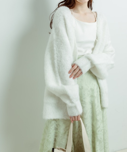 OLIVE des OLIVE（オリーブデオリーブ）の「【WEB限定］ミックス起毛カーディガン（カーディガン/ボレロ・レディース・ラベンダー/イエロー/ホワイト/ピンク/アイボリー・FREE）」の15枚目の写真