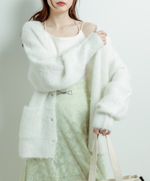 OLIVE des OLIVE（オリーブデオリーブ）の「【WEB限定］ミックス起毛カーディガン（カーディガン/ボレロ・レディース・ラベンダー/イエロー/ホワイト/ピンク/アイボリー・FREE）」の16枚目の写真