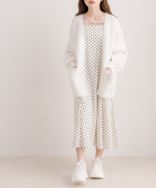 OLIVE des OLIVE（オリーブデオリーブ）の「【WEB限定］ミックス起毛カーディガン（カーディガン/ボレロ・レディース・ラベンダー/イエロー/ホワイト/ピンク/アイボリー・FREE）」の7枚目の写真