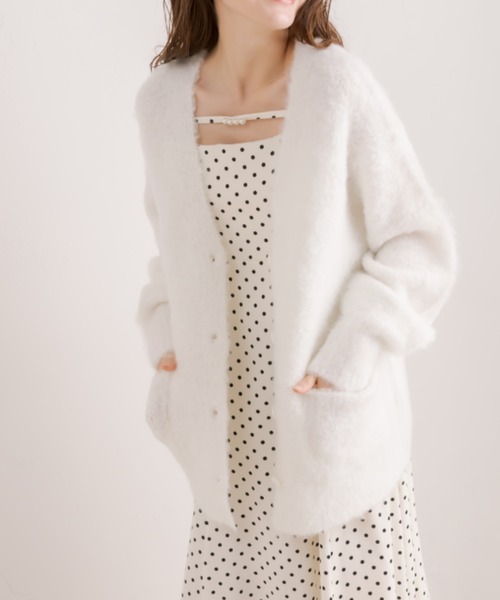 OLIVE des OLIVE（オリーブデオリーブ）の「【WEB限定］ミックス起毛カーディガン（カーディガン/ボレロ・レディース・ラベンダー/イエロー/ホワイト/ピンク/アイボリー・FREE）」の10枚目の写真