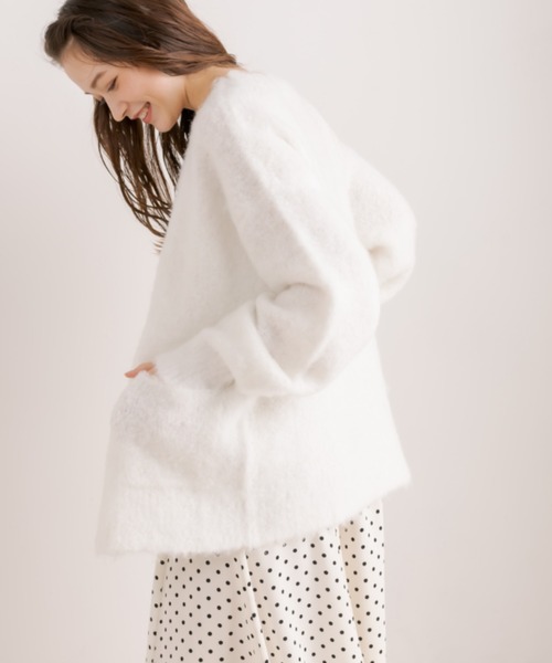OLIVE des OLIVE（オリーブデオリーブ）の「【WEB限定］ミックス起毛カーディガン（カーディガン/ボレロ・レディース・ラベンダー/イエロー/ホワイト/ピンク/アイボリー・FREE）」の11枚目の写真