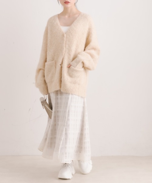 OLIVE des OLIVE（オリーブデオリーブ）の「【WEB限定］ミックス起毛カーディガン（カーディガン/ボレロ・レディース・ラベンダー/イエロー/ホワイト/ピンク/アイボリー・FREE）」の17枚目の写真