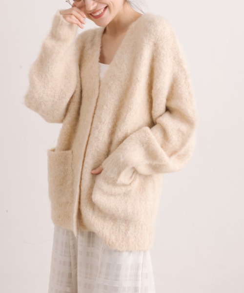 OLIVE des OLIVE（オリーブデオリーブ）の「【WEB限定］ミックス起毛カーディガン（カーディガン/ボレロ・レディース・ラベンダー/イエロー/ホワイト/ピンク/アイボリー・FREE）」の20枚目の写真