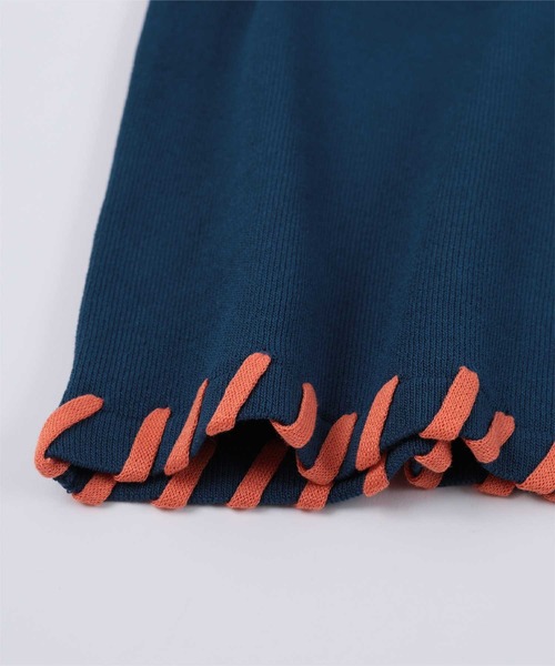 miette（ミエット）の「配色ステッチ半袖トップス（Tシャツ/カットソー・レディース・ネイビー/ベージュ/レッド/ブラック/オフホワイト/カーキ/ライトブルー・FREE）」の10枚目の写真