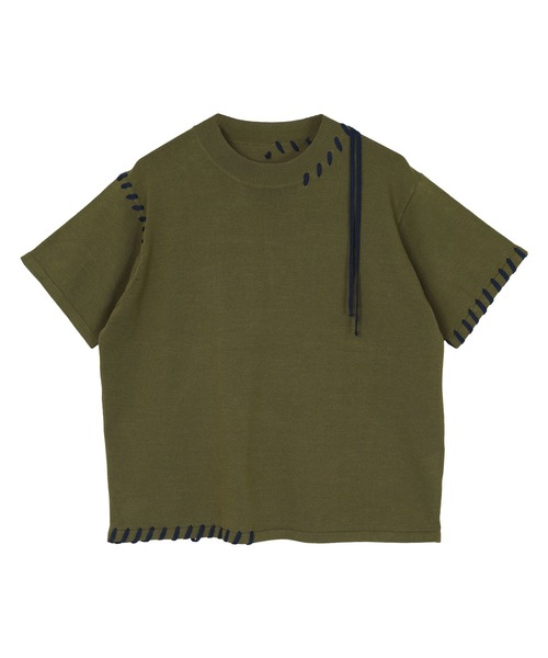 メット MET 半袖カットソー ビジュー付き レディース M メロー半袖リブカットソー | prose verse(プロズヴェール)レディース