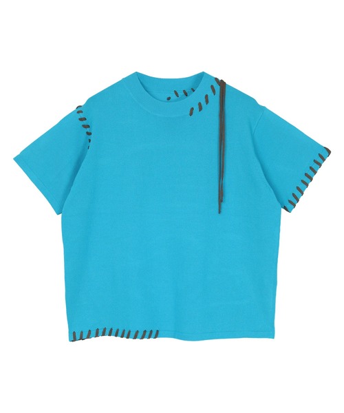 メット MET 半袖カットソー ビジュー付き レディース M メロー半袖リブカットソー | prose verse(プロズヴェール)レディース