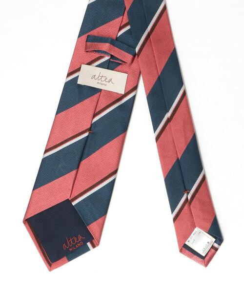 Altea（アルテア）の「＜ALTEA＞8.0cm ストライプ1 ネクタイ（ネクタイ・メンズ・ネイビー/ベージュ・FREE）」の4枚目の写真