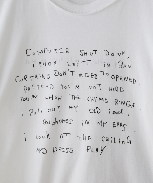 SKIN/スキン】 WRITING Tシャツ（Tシャツ/カットソー）｜SKIN