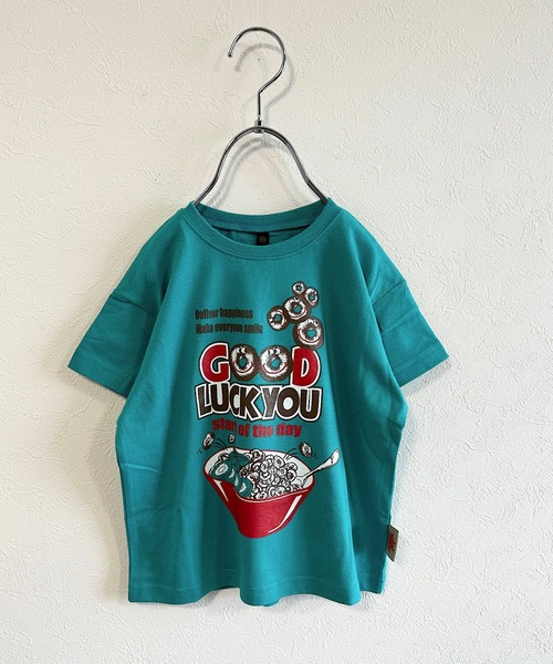 Life Support Products（ライフサポートプロダクツ）の「防汚加工プリントTシャツ(80～150cm)（Tシャツ/カットソー・キッズ・オレンジ/チャコール/ベージュ/ライトグリーン/エメラルド/オフホワイト・80/90/95/100/110/120/130/140/150）」の5枚目の写真