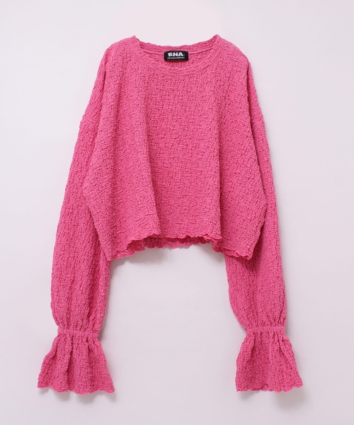 RNA（アールエヌエー）の「M2014 シャーリングショート丈プルオーバー（Tシャツ/カットソー・レディース・ホワイト/ブラック/ピンク・MEDIUM）」の3枚目の写真