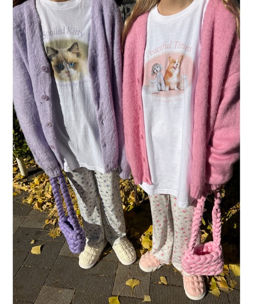 WC（ダブル シー）の「アニマルグラフィックロンT（Tシャツ/カットソー・レディース・ライトパープル/ブラック/ピンク・FREE）」の21枚目の写真