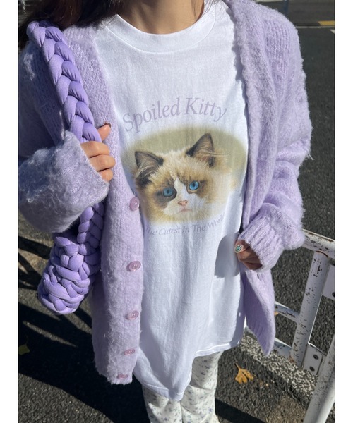 WC（ダブル シー）の「アニマルグラフィックロンT（Tシャツ/カットソー・レディース・ライトパープル/ブラック/ピンク・FREE）」の8枚目の写真