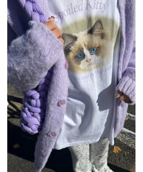 WC（ダブル シー）の「アニマルグラフィックロンT（Tシャツ/カットソー・レディース・ライトパープル/ブラック/ピンク・FREE）」の10枚目の写真