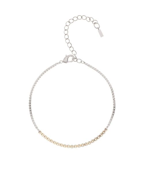 ELENDEEK（エレンディーク）の「バイカラーブレスレット（ブレスレット・レディース・ゴールド/シルバー・FREE）」の2枚目の写真