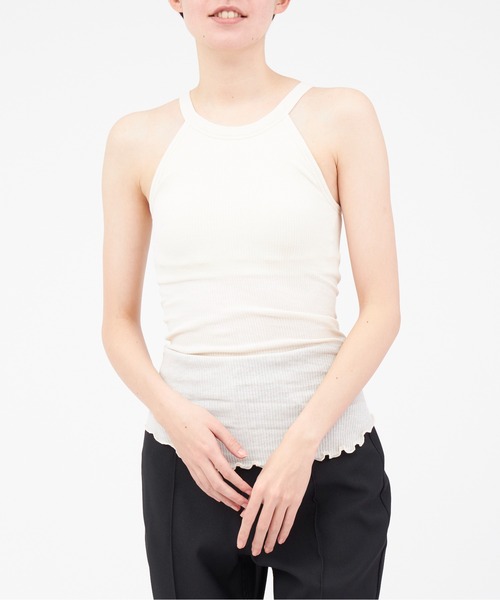 HAKUJI（ハクジ）の「HAKUJI Twist cotton bra tank（タンク