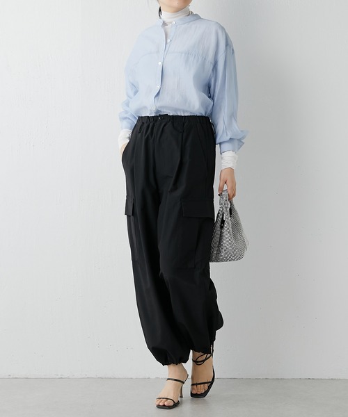 Whim Gazette（ウィムガゼット）の「【THE PAUSE】2WAYシアーシャツ（シャツ/ブラウス・レディース・サックスブルー/ホワイト系その他/パープル・FREE）」の15枚目の写真