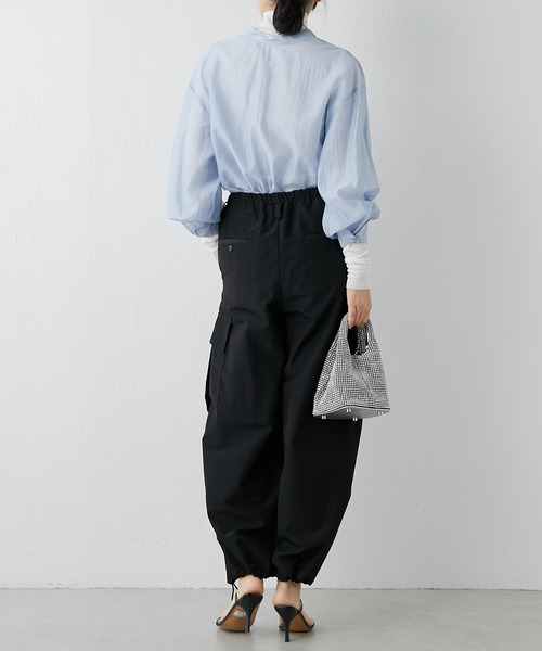 Whim Gazette（ウィムガゼット）の「【THE PAUSE】2WAYシアーシャツ（シャツ/ブラウス・レディース・サックスブルー/ホワイト系その他/パープル・FREE）」の18枚目の写真
