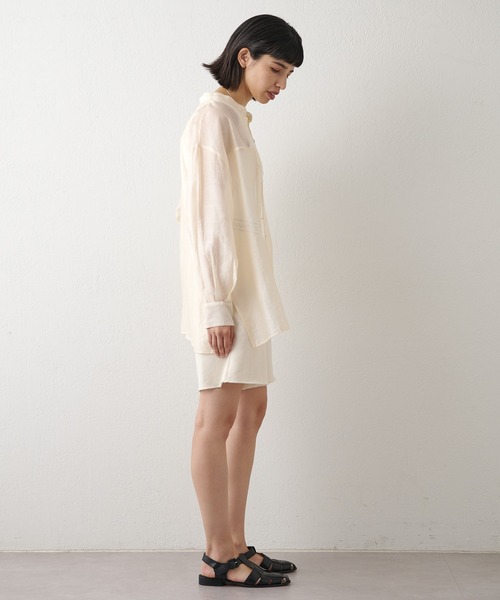 Whim Gazette（ウィムガゼット）の「【THE PAUSE】2WAYシアーシャツ（シャツ/ブラウス・レディース・サックスブルー/ホワイト系その他/パープル・FREE）」の11枚目の写真