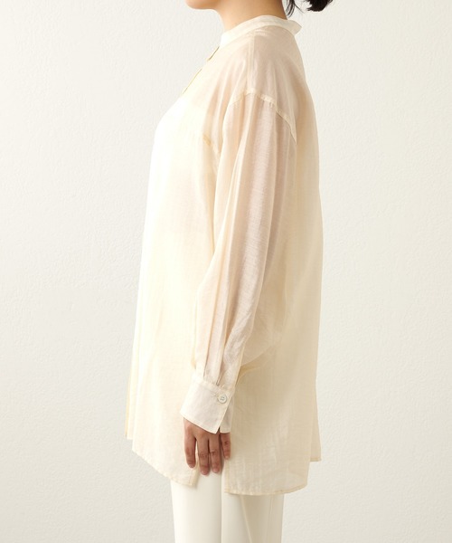 Whim Gazette（ウィムガゼット）の「【THE PAUSE】2WAYシアーシャツ（シャツ/ブラウス・レディース・サックスブルー/ホワイト系その他/パープル・FREE）」の21枚目の写真