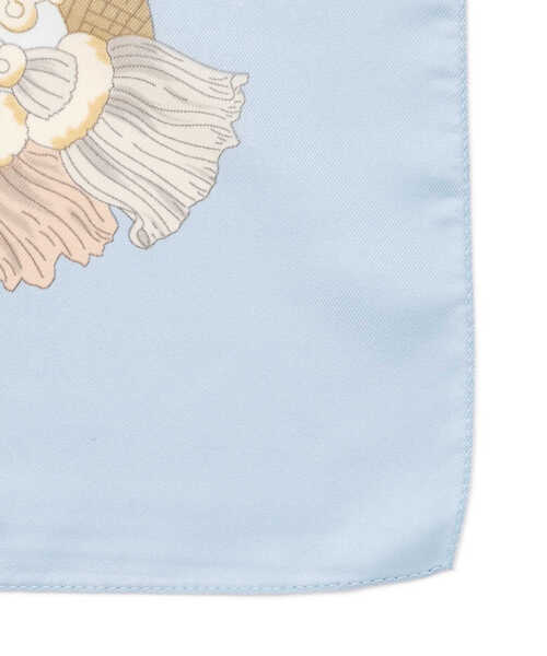 EDIT COLOGNE（エディットコロン）の「タッセル柄大判スカーフ（ストール/ショール・レディース・ベージュ/ブルー・ﾌﾘ-）」の7枚目の写真