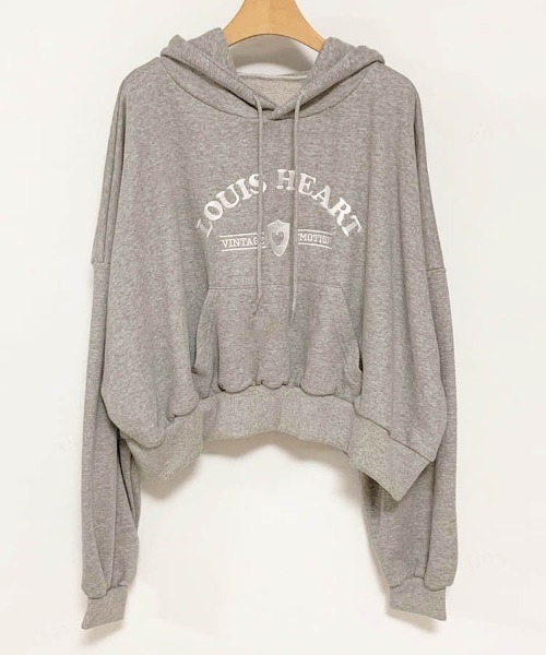 Dalfwin（ダールフィン）の「HEART刺繍ドルマンスリーブスウェットパーカー（パーカー・レディース・グレー/パープル/ブラック・FREE）」の16枚目の写真