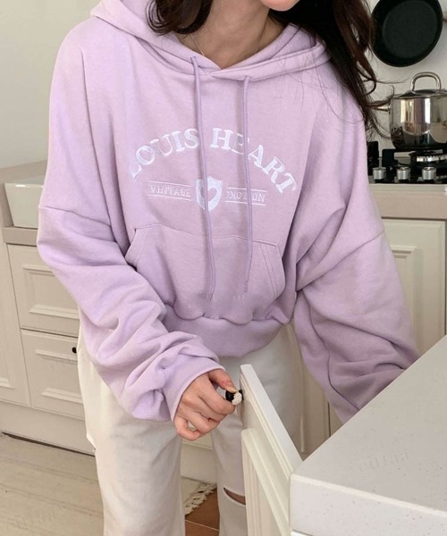 Dalfwin（ダールフィン）の「HEART刺繍ドルマンスリーブスウェットパーカー（パーカー・レディース・グレー/パープル/ブラック・FREE）」の21枚目の写真