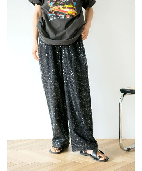 Ungrid（アングリッド）の「スパンコールストレートパンツ（その他パンツ・レディース・ブラック/オフホワイト・FREE）」の13枚目の写真