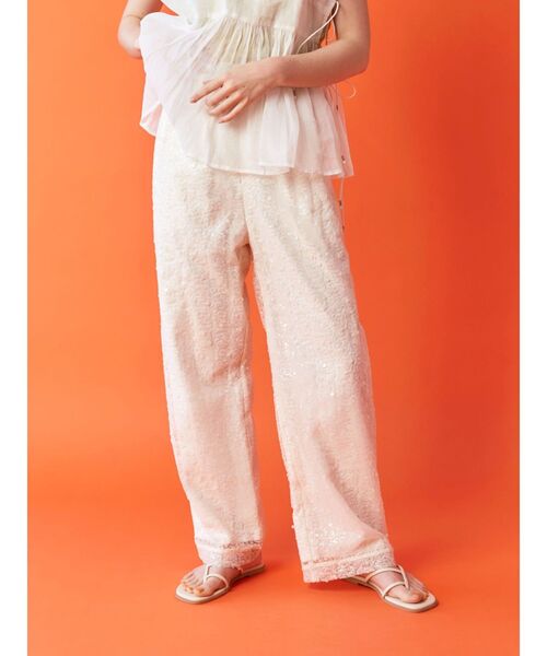 Ungrid（アングリッド）の「スパンコールストレートパンツ（その他パンツ・レディース・ブラック/オフホワイト・FREE）」の10枚目の写真