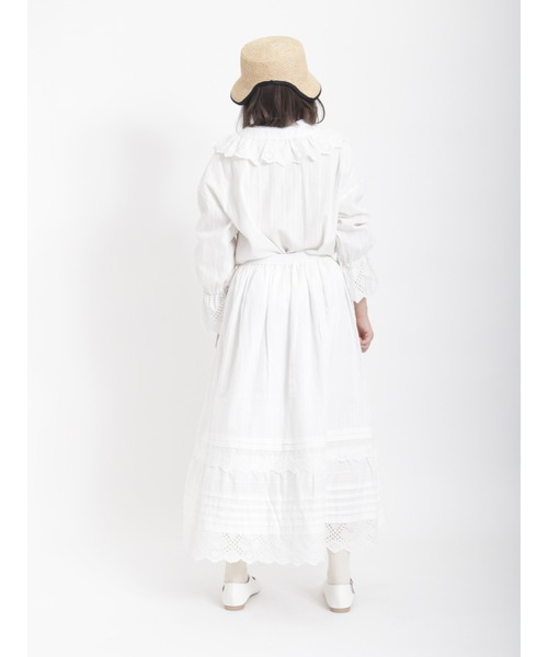 Samansa Mos2(サマンサ モスモス)の「綿ドビー裾スカラップスカート(スカート・レディース・ブラック/オフホワイト/ブルー・フリ-)」の9枚目の写真