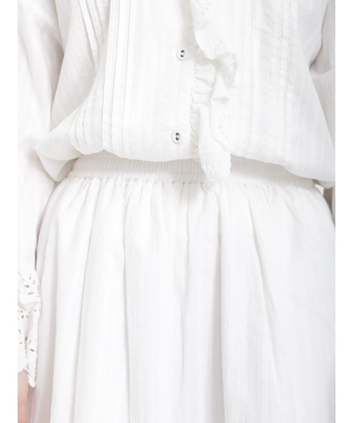 Samansa Mos2(サマンサ モスモス)の「綿ドビー裾スカラップスカート(スカート・レディース・ブラック/オフホワイト/ブルー・フリ-)」の14枚目の写真