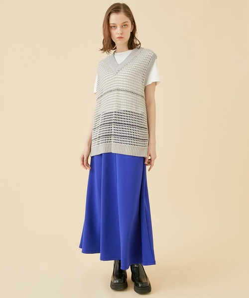 CITY TOKYO（シティトウキョウ）の「【和紙】メッシュニットベスト（ベスト・レディース・グレー/グリーン・FREE）」の5枚目の写真