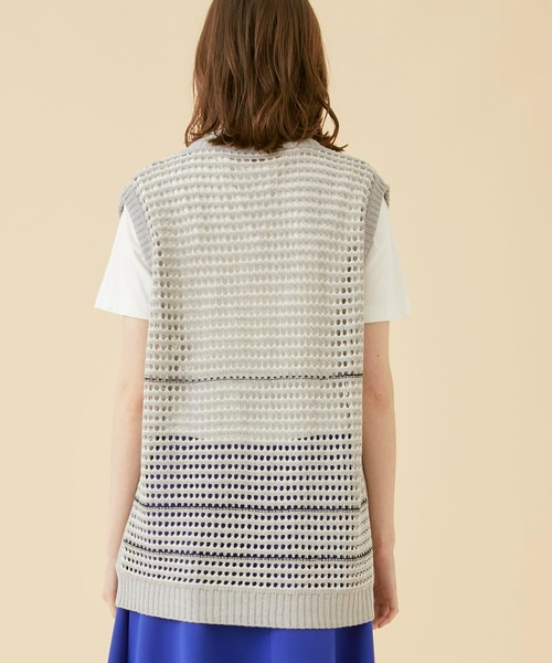 CITY TOKYO（シティトウキョウ）の「【和紙】メッシュニットベスト（ベスト・レディース・グレー/グリーン・FREE）」の9枚目の写真