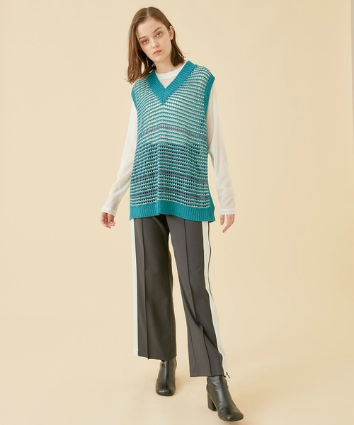 CITY TOKYO（シティトウキョウ）の「【和紙】メッシュニットベスト（ベスト・レディース・グレー/グリーン・FREE）」の15枚目の写真