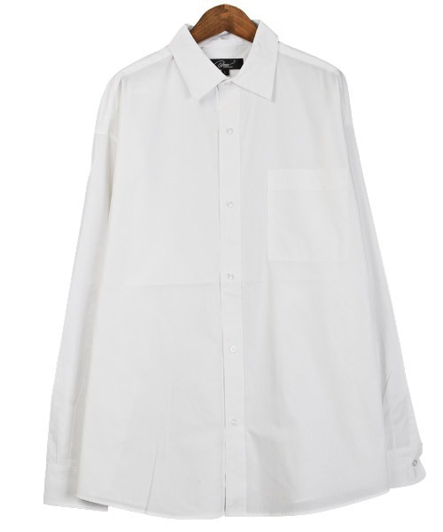 LUXSTYLE(ラグスタイル)の「ブロードレギュラー長袖BIGシャツ(シャツ/ブラウス・メンズ・ストライプ/ホワイト/ブラック・L/M)」の7枚目の写真