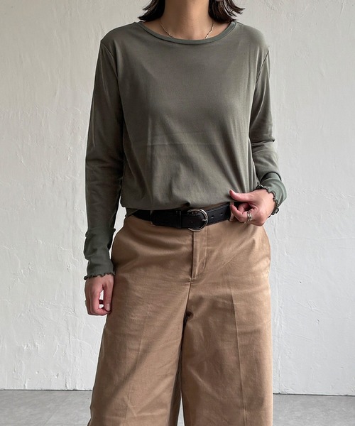 LBC(エルビーシー)の「シアーレイヤードロンT(Tシャツ/カットソー・レディース・チャコールグレー/スカイブルー/ダークオリーブ・M/L)」の3枚目の写真