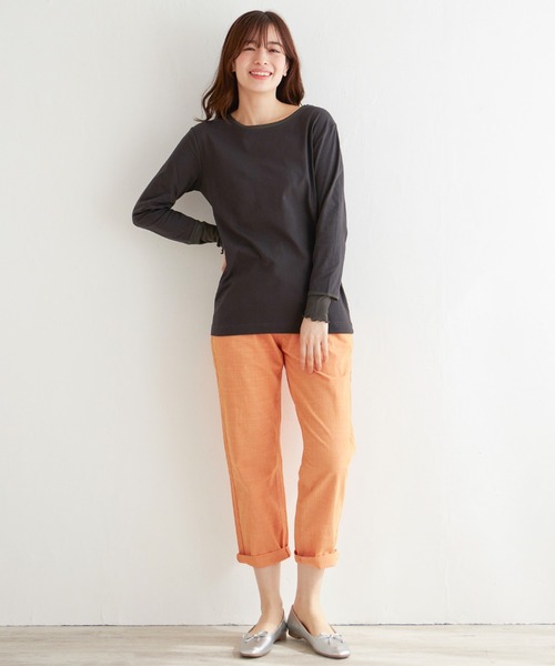 LBC(エルビーシー)の「シアーレイヤードロンT(Tシャツ/カットソー・レディース・チャコールグレー/スカイブルー/ダークオリーブ・M/L)」の5枚目の写真