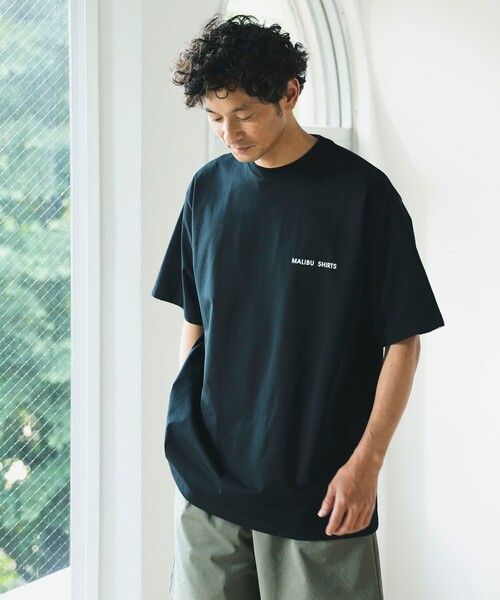 MALIBU SHIRTS（マリブシャツ）の「MALIBU SHIRTS x B:MING by BEAMS / 別注 ランド アンド ウォーター スリーブタグTシャツ(セットアップ対応)（Tシャツ/カットソー・メンズ・ホワイト/ブラック・M/L/XL）」の9枚目の写真