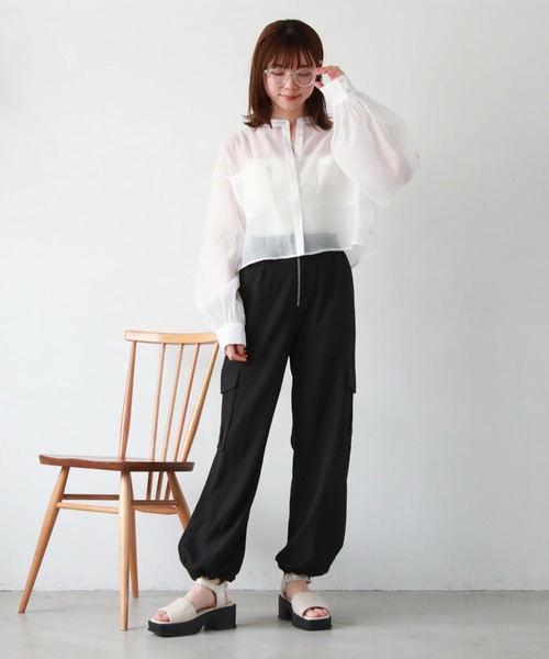 archives（アルシーヴ）の「ショートシアーシャツ（シャツ