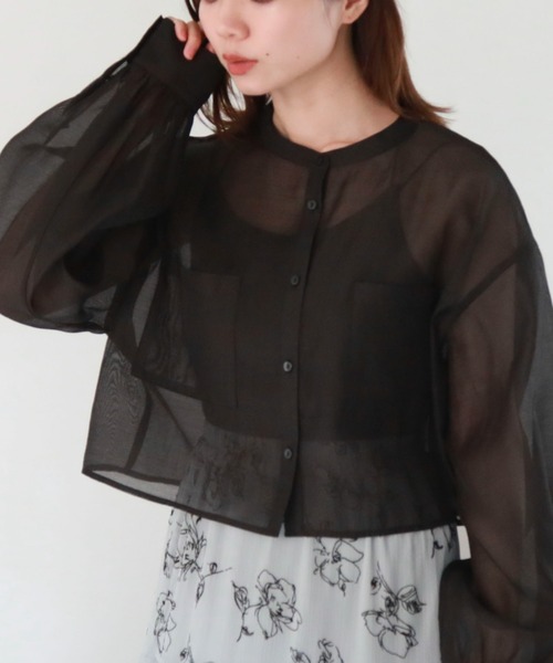 archives（アルシーヴ）の「ショートシアーシャツ（シャツ